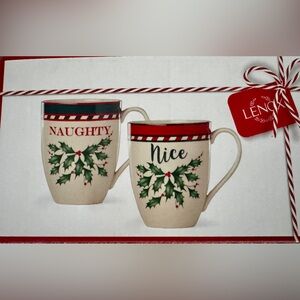 Lenox Naughty and Nice Holiday Mugs